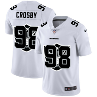 Las Vegas Las Vegas Raiders #98 Maxx Crosby White Men's Nike Team Logo Dual Overlap Limited NFL Jersey