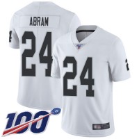 Nike Las Vegas Raiders #24 Johnathan Abram White Men's Stitched NFL 100th Season Vapor Limited Jersey