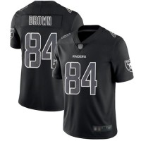 Nike Las Vegas Raiders #84 Antonio Brown Black Men's Stitched NFL Limited Rush Impact Jersey