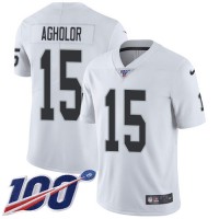 Nike Las Vegas Raiders #15 Nelson Agholor White Men's Stitched NFL 100th Season Vapor Untouchable Limited Jersey
