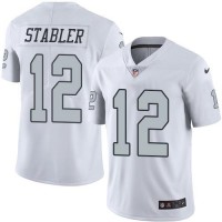 Nike Las Vegas Raiders #12 Kenny Stabler White Men's Stitched NFL Limited Rush Jersey