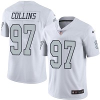 Nike Las Vegas Raiders #97 Maliek Collins White Men's Stitched NFL Limited Rush Jersey