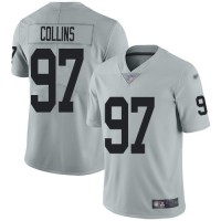 Nike Las Vegas Raiders #97 Maliek Collins Silver Men's Stitched NFL Limited Inverted Legend Jersey
