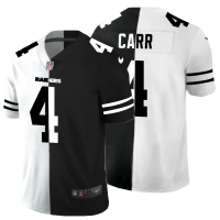 Las Vegas Las Vegas Raiders #4 Derek Carr Men's Black V White Peace Split Nike Vapor Untouchable Limited NFL Jersey