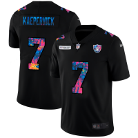 Las Vegas Las Vegas Raiders #7 Colin Kaepernick Men's Nike Multi-Color Black 2020 NFL Crucial Catch Vapor Untouchable Limited Jersey