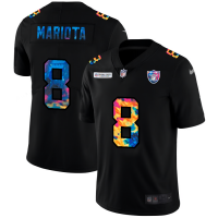 Las Vegas Las Vegas Raiders #8 Marcus Mariota Men's Nike Multi-Color Black 2020 NFL Crucial Catch Vapor Untouchable Limited Jersey
