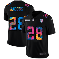 Las Vegas Las Vegas Raiders #28 Josh Jacobs Men's Nike Multi-Color Black 2020 NFL Crucial Catch Vapor Untouchable Limited Jersey
