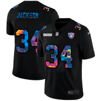 Las Vegas Las Vegas Raiders #34 Bo Jackson Men's Nike Multi-Color Black 2020 NFL Crucial Catch Vapor Untouchable Limited Jersey