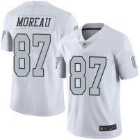 Nike Las Vegas Raiders #87 Foster Moreau White Men's Stitched NFL Limited Rush Jersey