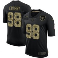 Las Vegas Las Vegas Raiders #98 Maxx Crosby Men's Nike 2020 Salute To Service Camo Limited NFL Jersey Black