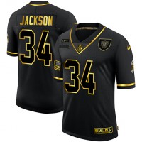 Las Vegas Las Vegas Raiders #34 Bo Jackson Men's Nike 2020 Salute To Service Golden Limited NFL Jersey Black