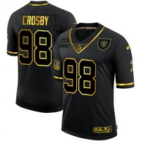 Las Vegas Las Vegas Raiders #98 Maxx Crosby Men's Nike 2020 Salute To Service Golden Limited NFL Jersey Black