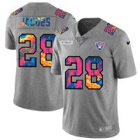 Las Vegas Las Vegas Raiders #28 Josh Jacobs Men's Nike Multi-Color 2020 NFL Crucial Catch NFL Jersey Greyheather