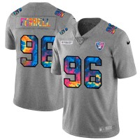 Las Vegas Las Vegas Raiders #96 Clelin Ferrell Men's Nike Multi-Color 2020 NFL Crucial Catch NFL Jersey Greyheather
