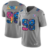 Las Vegas Las Vegas Raiders #98 Maxx Crosby Men's Nike Multi-Color 2020 NFL Crucial Catch NFL Jersey Greyheather