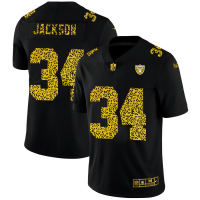 Las Vegas Las Vegas Raiders #34 Bo Jackson Men's Nike Leopard Print Fashion Vapor Limited NFL Jersey Black
