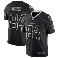 Nike Las Vegas Raiders #84 Antonio Brown Lights Out Black Men's Stitched NFL Limited Rush Jersey