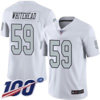 Nike Las Vegas Raiders #59 Tahir Whitehead White Men's Stitched NFL Limited Rush 100th Season Jersey