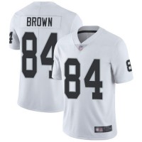 Nike Las Vegas Raiders #84 Antonio Brown White Men's Stitched NFL Vapor Untouchable Limited Jersey