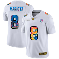 Las Vegas Las Vegas Raiders #8 Marcus Mariota Men's White Nike Multi-Color 2020 NFL Crucial Catch Limited NFL Jersey