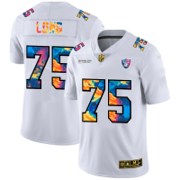 Las Vegas Las Vegas Raiders #75 Howie Long Men's White Nike Multi-Color 2020 NFL Crucial Catch Limited NFL Jersey