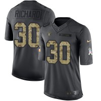 Nike Las Vegas Raiders #30 Jalen Richard Black Men's Stitched NFL Limited 2016 Salute To Service Jersey