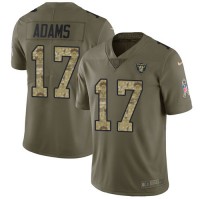 Nike Las Vegas Raiders #17 Davante Adams Olive/Camo Men's Stitched NFL Limited 2017 Salute To Service Jersey