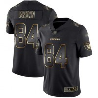 Nike Las Vegas Raiders #84 Antonio Brown Black/Gold Men's Stitched NFL Vapor Untouchable Limited Jersey