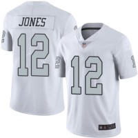Nike Las Vegas Raiders #12 Zay Jones White Men's Stitched NFL Limited Rush Jersey