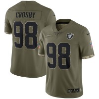 Las Vegas Las Vegas Raiders #98 Maxx Crosby Nike Men's 2022 Salute To Service Limited Jersey - Olive