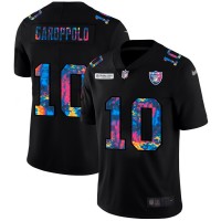 Nike Las Vegas Raiders #10 Jimmy Garoppolo Men's Nike Multi-Color Black 2020 NFL Crucial Catch Vapor Untouchable Limited Jersey