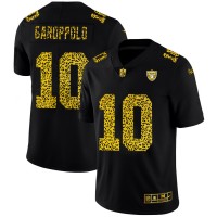 Las Vegas Las Vegas Raiders #10 Jimmy Garoppolo Men's Nike Leopard Print Fashion Vapor Limited NFL Jersey Black
