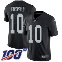 Nike Las Vegas Raiders #10 Jimmy Garoppolo Black Team Color Men's Stitched NFL 100th Season Vapor Untouchable Limited Jersey