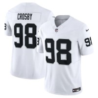 Las Vegas Las Vegas Raiders #98 Maxx Crosby Nike Men's White Vapor F.U.S.E. Limited Jersey