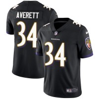 Nike Baltimore Ravens #34 Anthony Averett Black Alternate Men's Stitched NFL Vapor Untouchable Limited Jersey