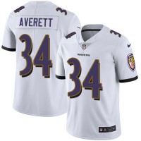 Nike Baltimore Ravens #34 Anthony Averett White Men's Stitched NFL Vapor Untouchable Limited Jersey