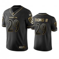 Nike Baltimore Ravens #29 Earl Thomas III Black Golden Limited Edition Stitched NFL Jersey