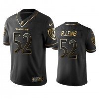Nike Baltimore Ravens #52 Ray Lewis Black Golden Limited Edition Stitched NFL Jersey
