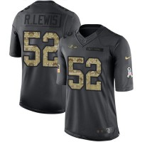 Nike Baltimore Ravens #52 Ray Lewis Black Men's Stitched NFL Limited 2016 Salute to Service Jersey