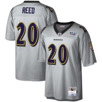 Baltimore Baltimore Ravens #20 Ed Reed Mitchell & Ness NFL 100 Retired Player Platinum Jersey