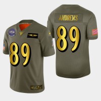 Baltimore Baltimore Ravens #89 Mark Andrews Men's Nike Olive Gold 2019 Salute to Service Limited NFL 100 Jersey