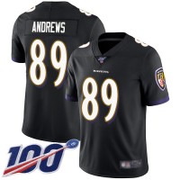 Nike Baltimore Ravens #89 Mark Andrews Black Alternate Men's Stitched NFL 100th Season Vapor Limited Jersey