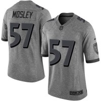 Nike Baltimore Ravens #57 C.J. Mosley Gray Men's Stitched NFL Limited Gridiron Gray Jersey