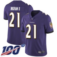 Nike Baltimore Ravens #21 Mark Ingram II Purple Team Color Men's Stitched NFL 100th Season Vapor Limited Jersey
