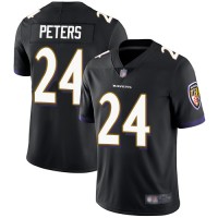 Nike Baltimore Ravens #24 Marcus Peters Black Alternate Men's Stitched NFL Vapor Untouchable Limited Jersey