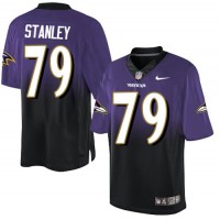 Nike Baltimore Ravens #79 Ronnie Stanley Purple/Black Men's Stitched NFL Elite Fadeaway Fashion Jersey