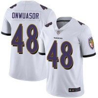 Nike Baltimore Ravens #48 Patrick Onwuasor White Men's Stitched NFL Vapor Untouchable Limited Jersey