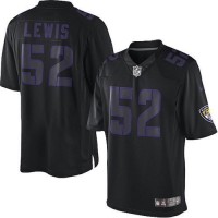 Nike Baltimore Ravens #52 Ray Lewis Black Men's Stitched NFL Impact Limited Jersey