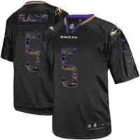 Nike Baltimore Ravens #5 Joe Flacco Black Men's Stitched NFL Elite Camo Fashion Jersey