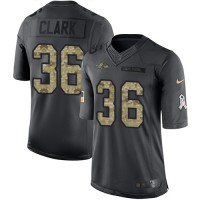 Nike Baltimore Ravens #36 Chuck Clark Black Men's Stitched NFL Limited 2016 Salute to Service Jersey